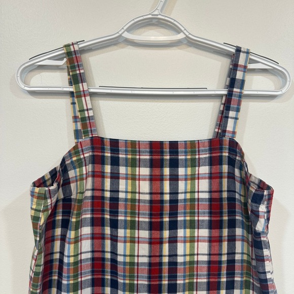 Abercrombie Fitch Womens Vintage Dress Small Cotton Plaid Mini Picnic Y2K 90s - Picture 3 of 6